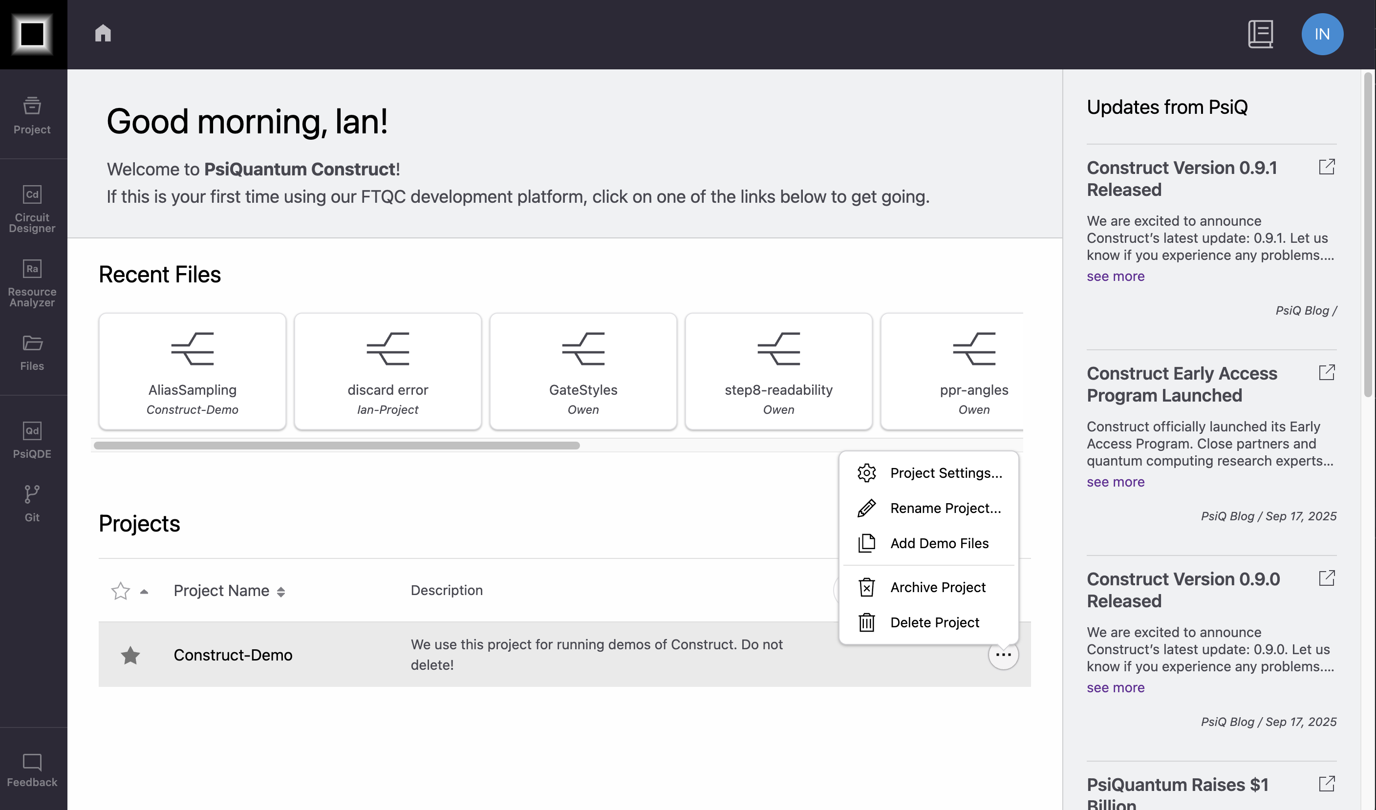 Project Settings