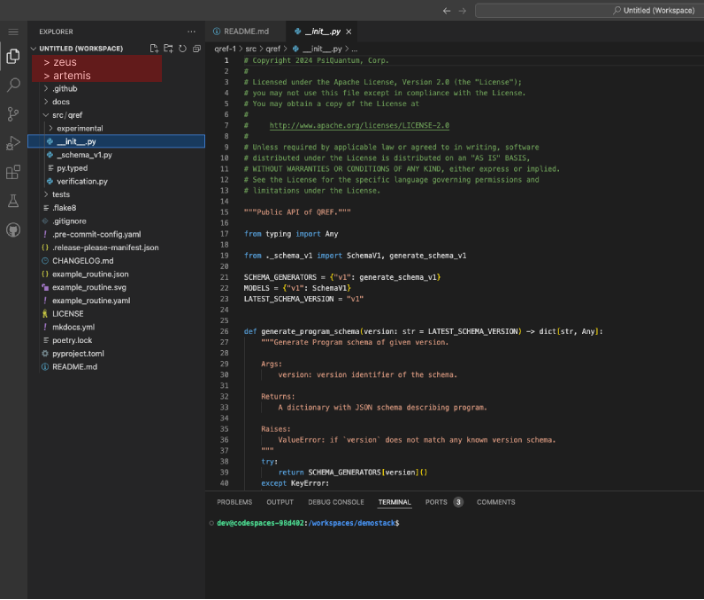 QDE Interface - VSCode