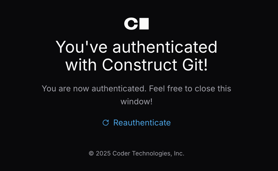 Authentication Successful