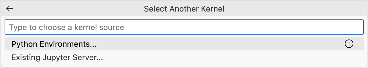 VS Code Select Kernel